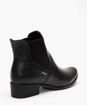 bota de couro cano curto bottero preto