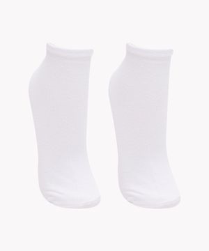 kit de 2 pares de meias sapatilha branco