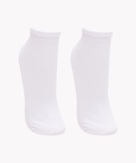 kit de 2 pares de meias sapatilha branco
