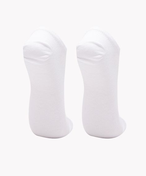 kit de 2 pares de meias sapatilha branco
