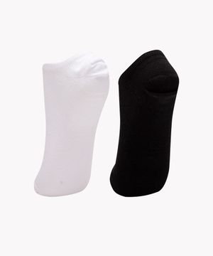 kit de 2 pares de meias sapatilha multicor