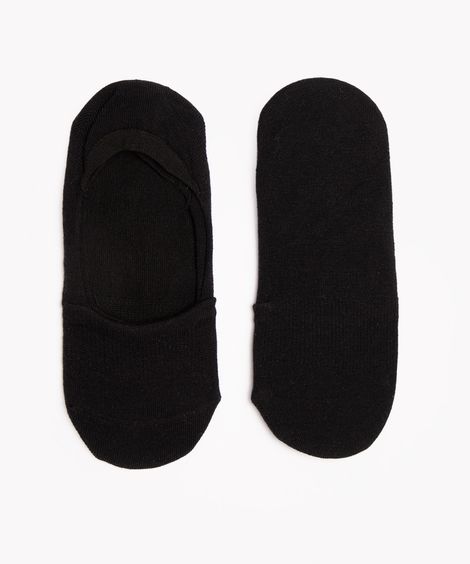 kit de 2 pares de meias invisíveis preta