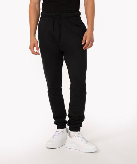 calça de moletom básica preto