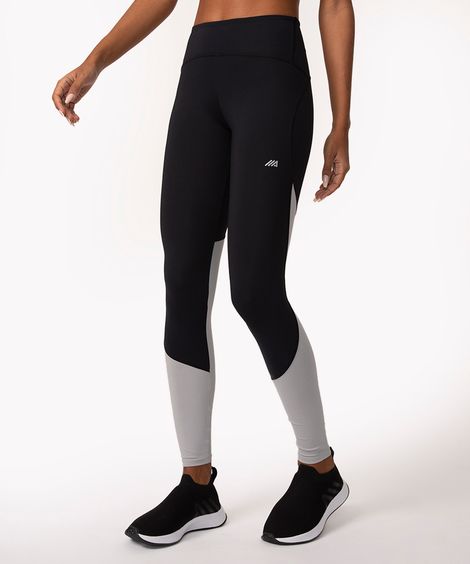 calça legging cintura alta power delinear com recorte esportiva preta