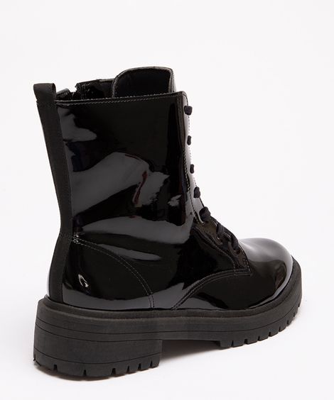 bota coturno verniz oneself preto