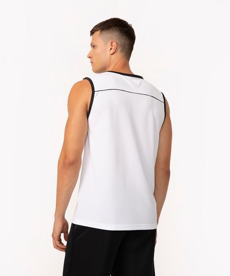 regata machão com recortes esportiva branco