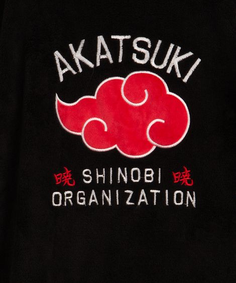 pijama de pelúcia infantil naruto manga longa preto
