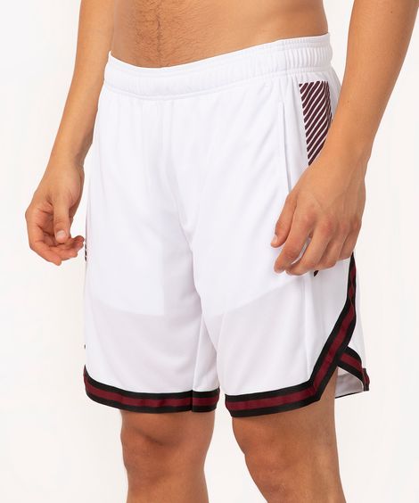 bermuda basquete esportiva branco