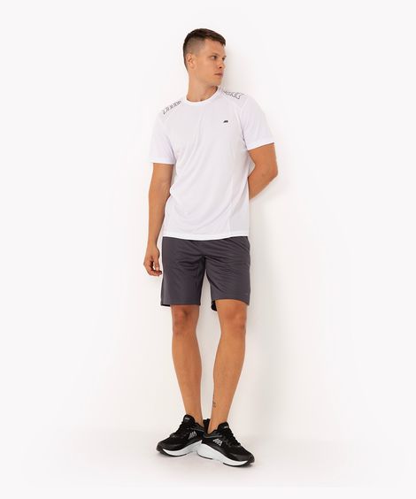 bermuda esportiva reta masculina cinza