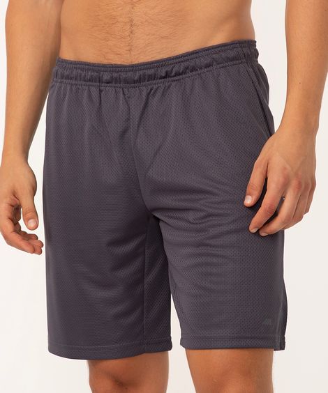 bermuda esportiva reta masculina cinza