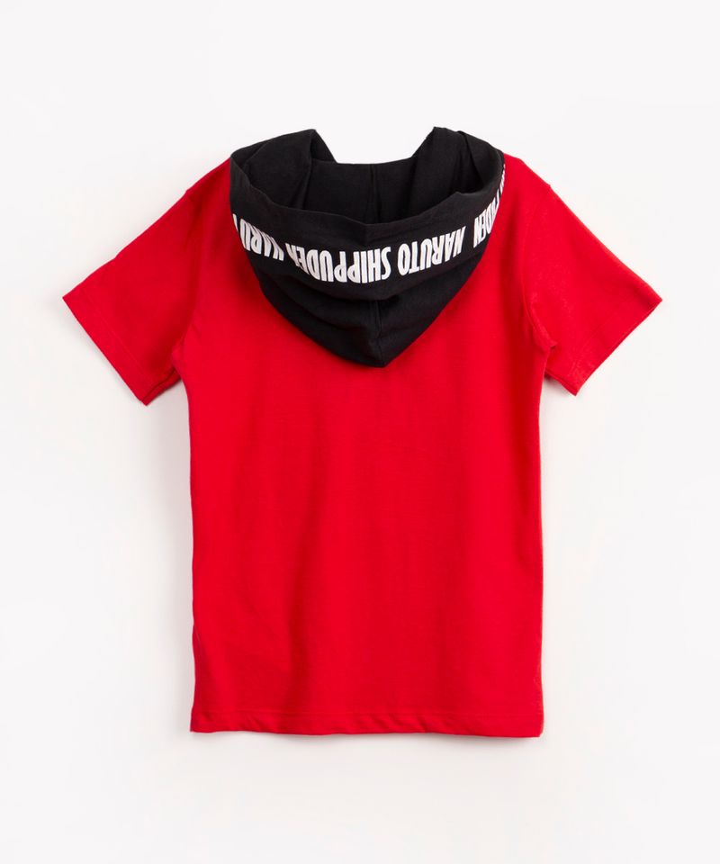 C&A camiseta de algodão infantil haikyu manga curta vermelha 