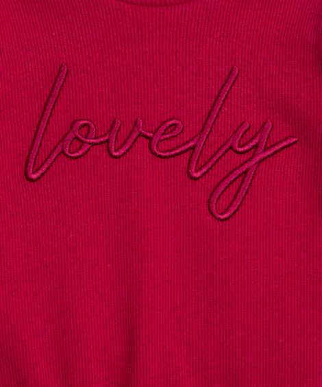 body de malha canelada infantil lovely manga longa vinho