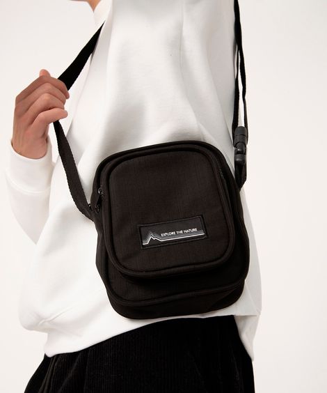bolsa shoulder bag com bolso preta