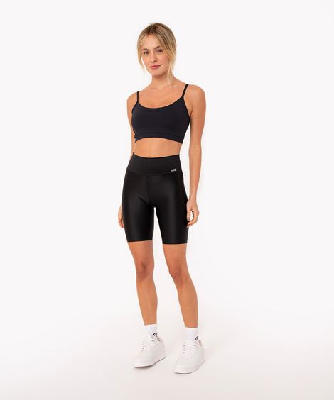 bermuda texturizada esportiva preta