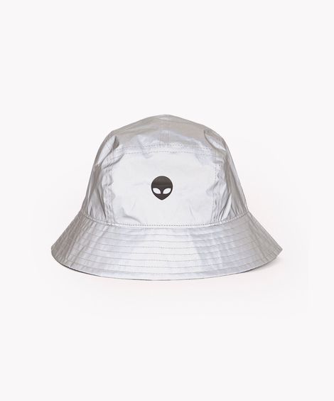 chapéu bucket com recortes refletivo cinza