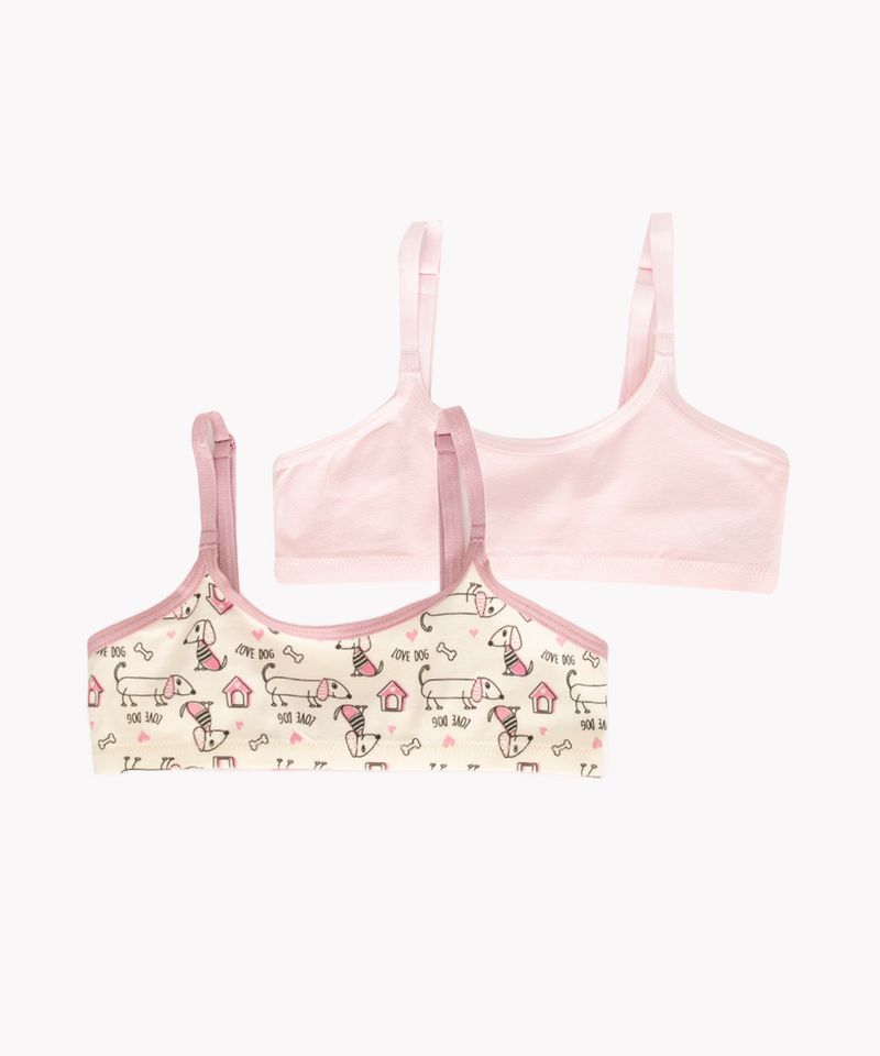 Kit 2 Tops Infantil DelRio Menina Miss Cotton - Kit 2 Tops