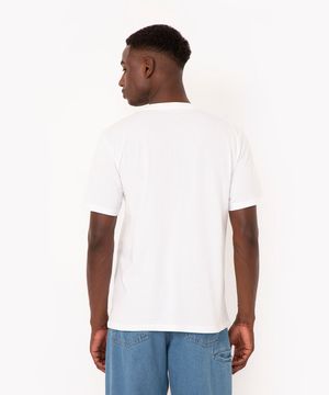 camiseta ciclos de malha manga curta  branco