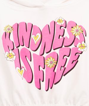 conjunto de moletinho infantil kindness manga curta off white
