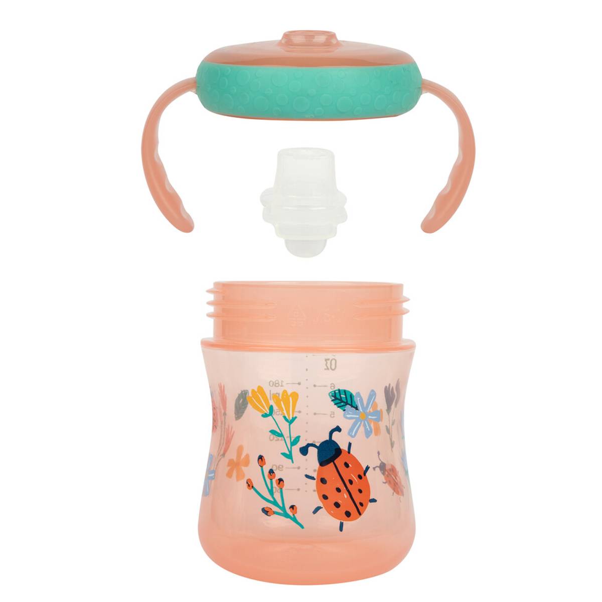 Copos Infantil Treinamento Anti Respingo com Alça Bico Silicone Jardim 207ml The First Years- 2 un