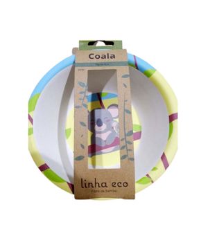 Prato Tigela Infantil De Bambu Coala Eco Giro Baby