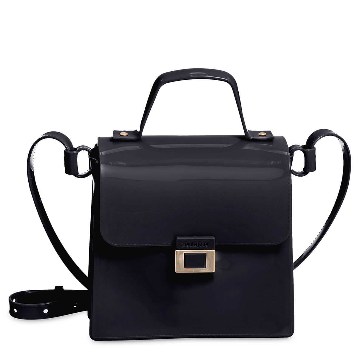 Bolsa Preto Ouro PJ10314 Petite Jolie