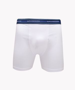 cueca boxer de algodão Lupo branco