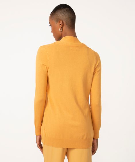 cardigan de tricô detalhe canelado bordô - caramelo
