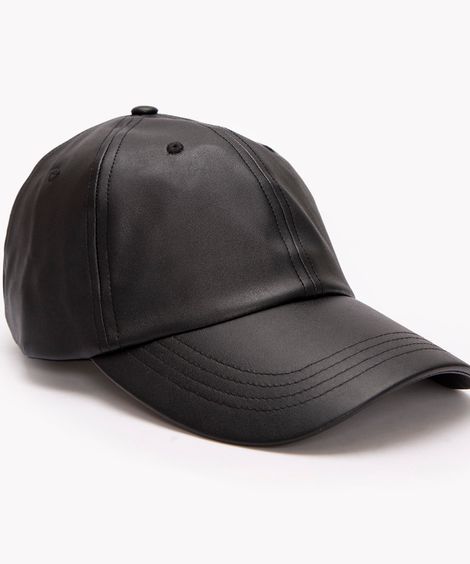 boné de pu aba curva preto