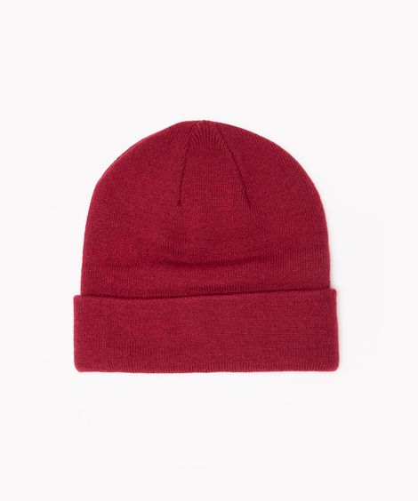 gorro de tricô com dobra vinho