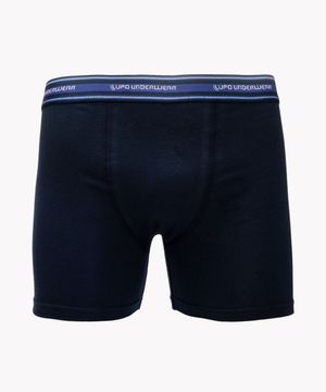 cueca boxer de algodão lupo azul marinho