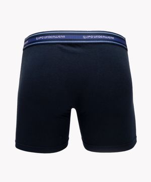 cueca boxer de algodão lupo azul marinho