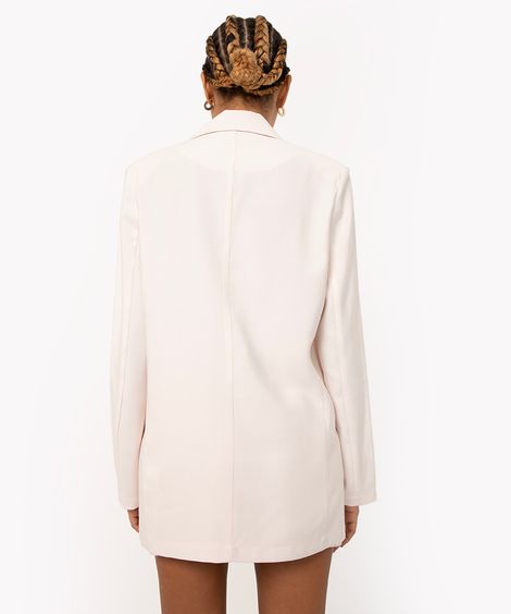 blazer alfaiataria alongado botões off white