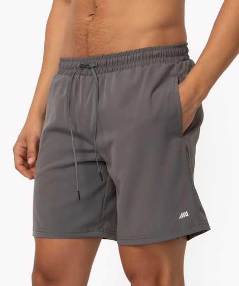 short esportivo cós elástico chumbo