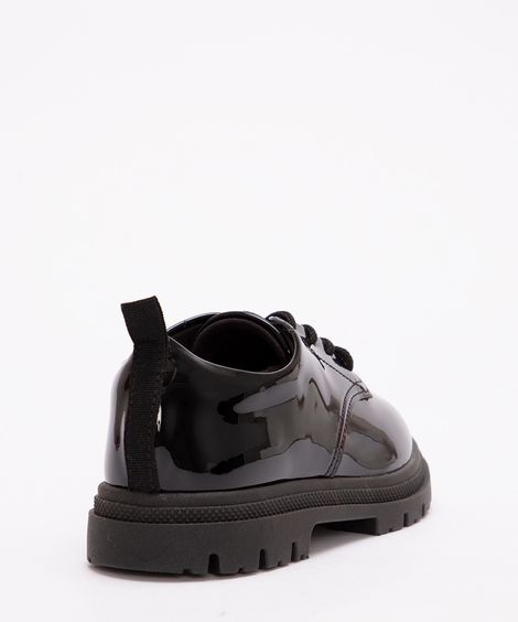 mocassim infantil envernizado preto