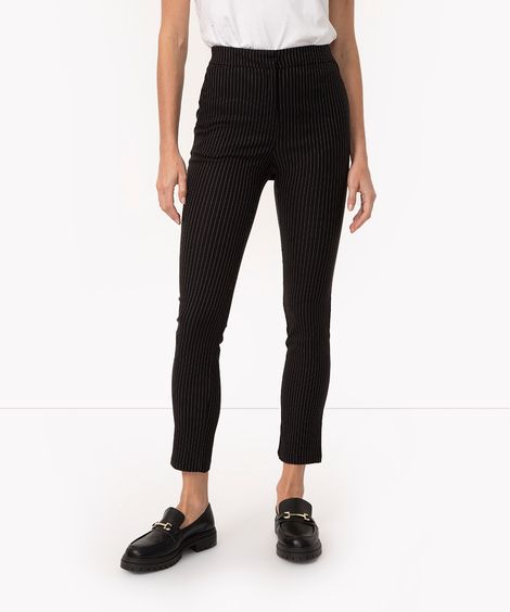 calça skinny alfaiatada cintura super alta com elástico preta