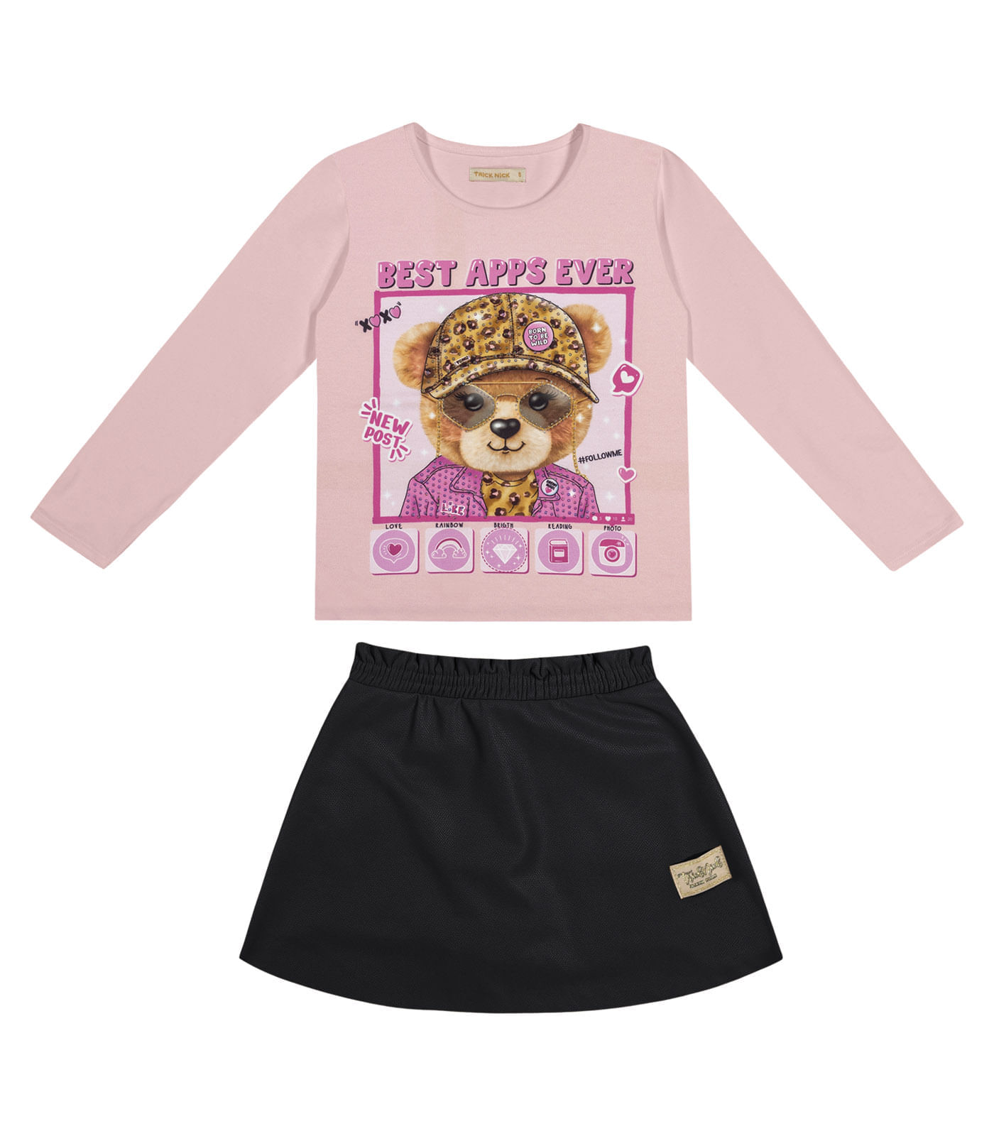 Blusa Juvenil Feminina Cotton Leve Trick Nick Rosa 10