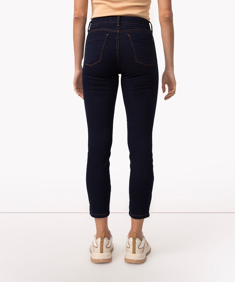 calça jeans feminina super skinny cintura média com zíper na barra - C&A