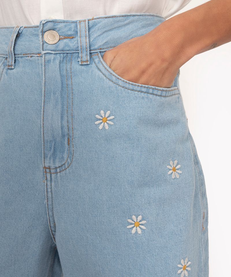 Calça Jeans Mom Jequitibá Azul Claro