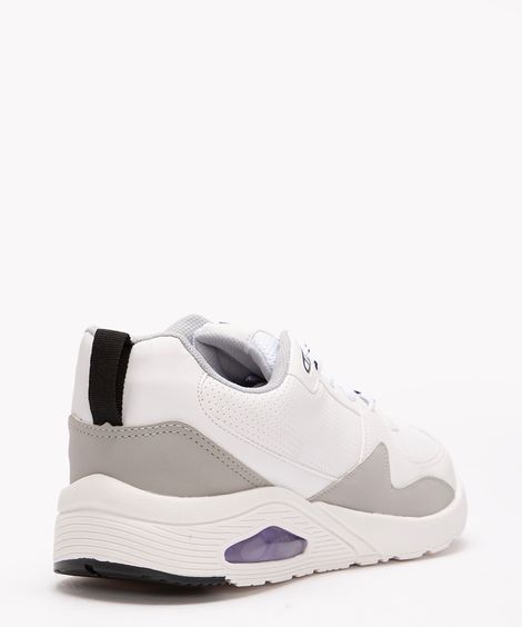 tênis casual com recortes esportivo branco