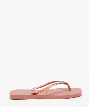 chinelo havaianas slim square rosa