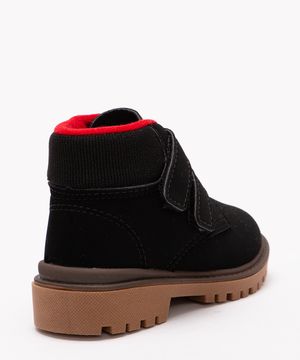 bota infantil com velcro preta