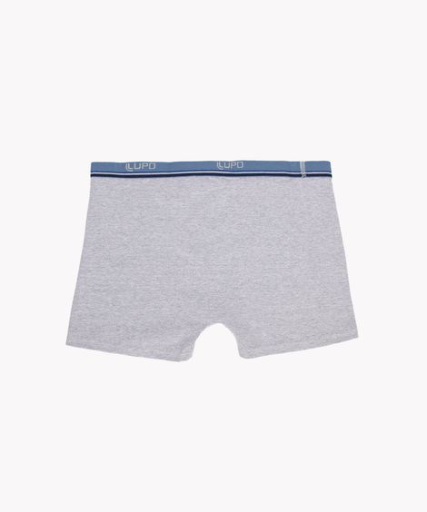 cueca boxer de algodão plus size lupo cinza mescla