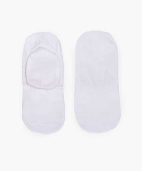 kit de 2 pares de meias invisíveis branca