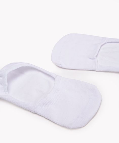 kit de 2 pares de meias invisíveis branca