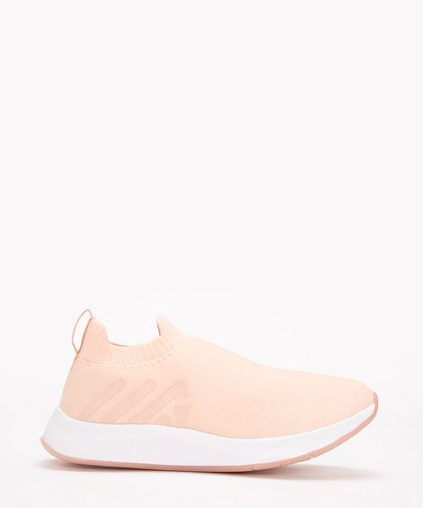 tênis knit cano baixo esportivo rosa
