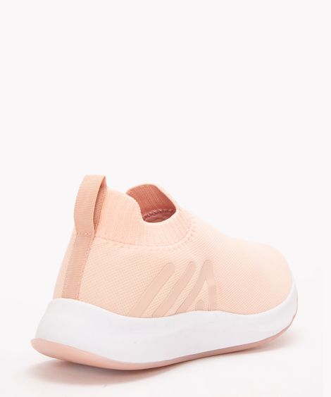 tênis knit cano baixo esportivo rosa