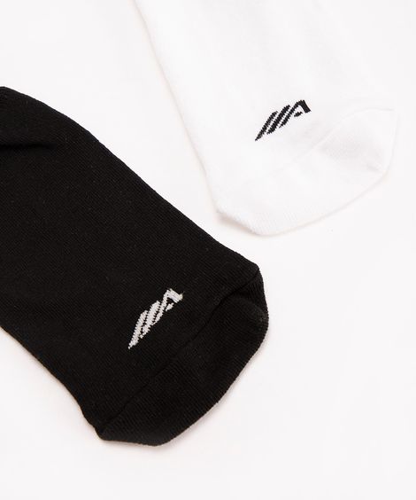 kit de 2 pares de meias invisível com pontos de compressão esportivo colorido
