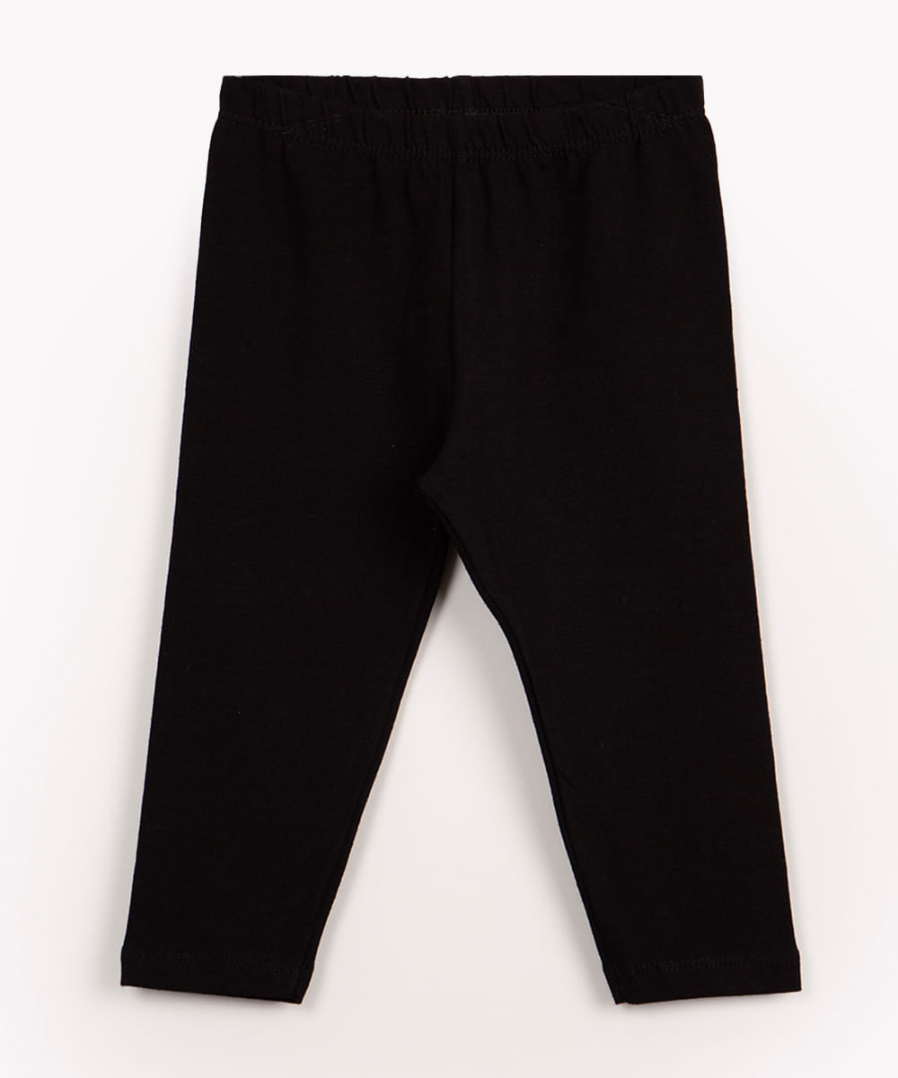 calça legging infantil preta