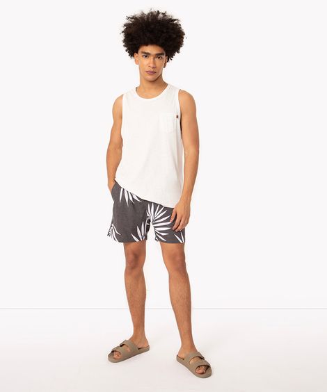 short folhagens com elástico verde