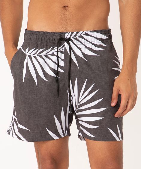 short folhagens com elástico verde